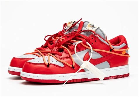 off white Nike dunks red